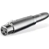 Pro 27453 XLR Adapter, AUX Klinke 6,35 mm Buchse zu XLR Buchse - XLR-Buchse (3-Pin) > Klinke 6,35 mm Buchse (2-Pin, mono)