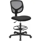 Songmics Chefsessel, ergonomischer Arbeitshocker, Sitzhöhe 55-75 cm