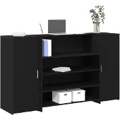 vidaXL Empfangstresen Schwarze Eiche 180 x 50 x 103,5 cm Holzwerkstoff