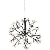 Luca Lighting Weihnachts-Pendelleuchte Kugel schwarz 40cm inkl. LED mit Timer IP44 - Nobu
