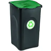 Stefanplast 70651, 50 l, Quadratisch, Schwarz, Grün, Manuell, 370 mm, 370 mm