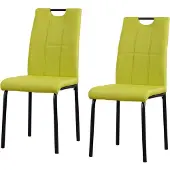 HTI Denton Stuhl 2er-Set, Webstoff, Sitzhöhe 47 cm, Rückenlehne mit Ziernähten