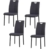 HTI Esszimmerstuhl Denton Webstoff Grau 4er-Set