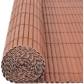 vidaXL Gartenzaun Braun 150 x 300 cm PVC