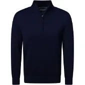 Pierre Cardin Strickpullover , Herren, Gr. M, navy blazer, Strick, Obermaterial: 100% Baumwolle, unifarben, regular fit normal, ohne Ausschnitt, Rippbündchen, Pullover Strickpullover, mit Troyer Kragen