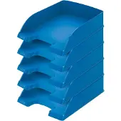Leitz Ablagekorb Standard 5227, Kunststoff, 5 Stück, blau