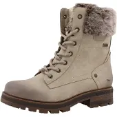 Mustang Damen Stiefelette Kunstfellsaum 15M0042001, Größe:41 EU, Farbe:Beige