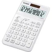 Casio Tischrechner JW-200 SC, 12-stelliges BIG LC-Display, Solar-/Batteriebetrieb, weiß