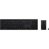 Lenovo 4X31R64316, Kabellos, RF Wireless + Bluetooth, Scherenschalter, QWERTY, Grau, Maus enthalten