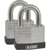 Kasp K13050D2 Hængelås 50 mm Identiske Sølv Nøglelås