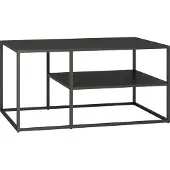 En.casa Couchtisch 'Solund' Stahl 90 x 60 x 45 cm Schwarz