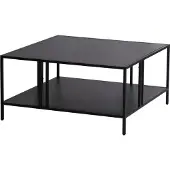 En.casa Couchtisch ’Kumlinge’ Metall 40x80x80 cm Schwarz