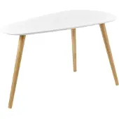 En.casa Couchtisch Set Langesund Beistelltisch 2er Set Weiß MDF/Kiefernholz []