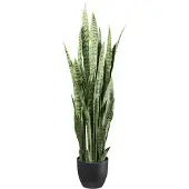 Creativ Green Künstliche Zimmerpflanze "Sanseveria" mit detailgetreuen Blättern