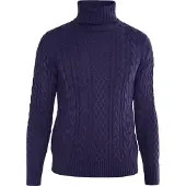 MO Pullover mit Zopfstrick Herren Marine
