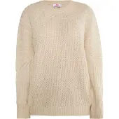 Mymo Strickpullover Damen Creme