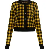 Mymo Strickjacke Damen Schwarz Gelb