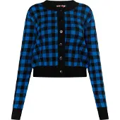 Mymo Strickjacke Damen Schwarz-Blau