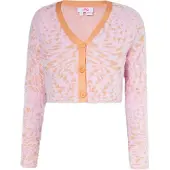 Mymo Strickjacke Damen rosa-orange