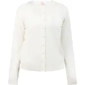 Mymo Strickjacke Damen Wollweiß