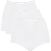 Sloggi Maxislip "24/7 Cotton" höher geschnittene Passform, elastisch, Spitze, blickdicht, weich