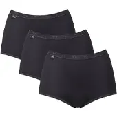 Sloggi Slip "Slip 3er Pack", Damen, Gr. 52, schwarz, Obermaterial: 95% Baumwolle CO. 5% Elasthan EL., Unterhosen Slip