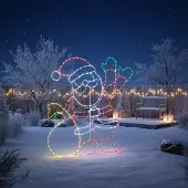 Luca Lighting Weihnachts-Stehleuchte Weihnachtsmann 117cm inkl. LED mit Timer IP44 - Pax