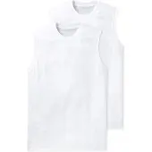 Schiesser Achselhemd "Essentials" ärmellos, Doppelpack, Rundhalsausschnitt, Baumwolle