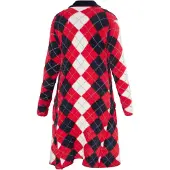 Mymo Strickjacke Damen Schwarz Rot Mehrfarbig