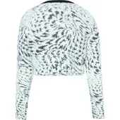 Mymo Strickjacke Damen weiss schwarz