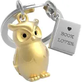 Metalmorphose Schlüsselanhänger Owl & Book