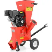 HECHT Gartenhäcksler Holzhäcksler Benzin 6421 | 9,7 kW / 13 PS | bis Ø 8,9 cm | Schlegeltrommel + 2 Häckselmesser 6,5 l Kraftstofftank