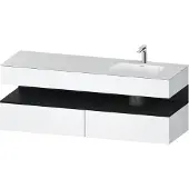 Duravit Einbauwaschtisch-Möbel-Set Qatego 160x50x60cm, Kon-WTU, B, B r, E sw/we ma