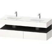 Duravit Einbauwaschtisch-Möbel-Set Qatego 160x55x60cm, Kon-WTU, B, gra m/we hgl