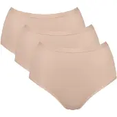 Sloggi High-Waist-Slip "GO Daily Cotton" Glanz-Effekt Details, hochgeschnittene Taille