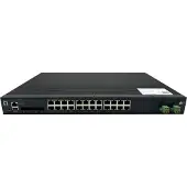 LevelOne L2+ Managed PoE Industrieschalter, 4 x 1/2,5/10 GbE SFP+, 24 PoE... - Switch - 1 Gbps