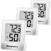 ThermoPro Digital-Hygro/Thermometer, 3er Pack