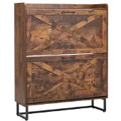 Vevor Schuhschrank mit 2 Klappen &amp; Kippschutz