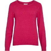 Vila Rundhalspullover "VIRIL O-NECK L/S KNIT TOP - NOOS" Viskosemischung, regular fit