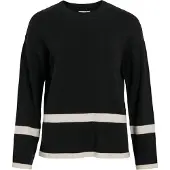 Vila Rundhalspullover "VIRIL O-NECK OVERSIZE L/S KNIT TOP- NOOS" Materialmix, oversize