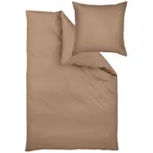 Curt Bauer Mako-Brokat-Damast Bettwäsche Alva 140x200 cm + 70x90 cm | terra - braun