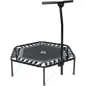 Sportplus Fitness Trampolin für zuhause, Fitnesstrampolin mit Haltefunktion, max Benutzergewicht 100 kg, SP-T-1100-A
