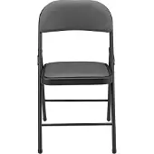 Pro-Tec Konferenzstuhl Office 6er Set klappbar gepolstert Metall Kunstleder Grau
