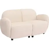 Mendler Wohnzimmer-Set MCW-P33, 2er-Sofa 2x Sessel, Stoff/Textil Chenille (330 g/m²) creme