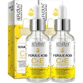 P-Beauty Gesichtsserum für Gesichtspflege Ferulic Acid Vitamin C + E 2x30 ml Serum