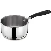 Lagostina Gioiosa, Rund, Schwarz, Edelstahl, Aluminium, Bakelit, Stahl, Aluminium, Schwarz, Bakelit
