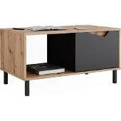 Vicco Couchtisch Marelle Anthrazit/Artisan 90 x 50 cm mit 1 Tür, Model 57858