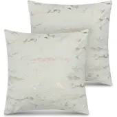 Aspero 2 Kissenbezüge mit Marmordesign 60x60 cm Carrara - 9857