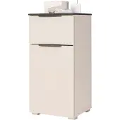 Composad Unterschrank - B 40 cm - 1 Tür - 1 Schublade - Cashmeregrau matt - Schwarz