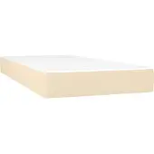 vidaXL Taschenfederkernmatratze für Kinder Mittel Creme 80x160 cm Stoff